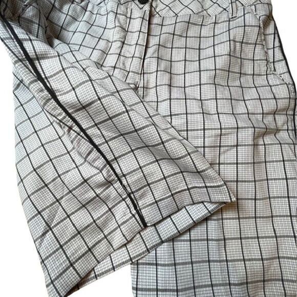 Puma Women's Golf Tech Bermuda Shorts Window Pane Plaid Black White Size 8 - Picture 5 of 13